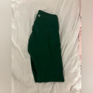 Green Lululemon leggings